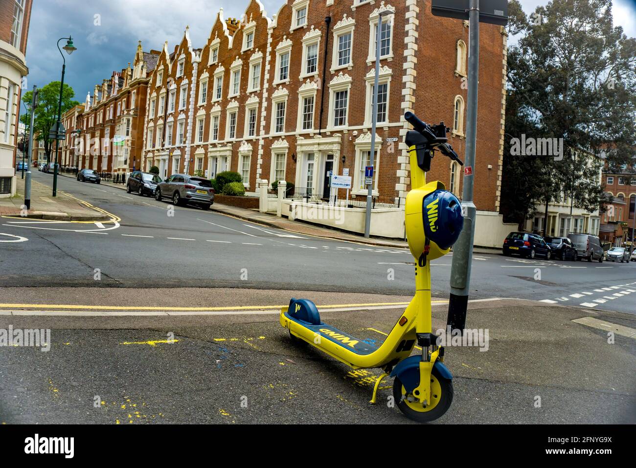 Yellow Scooter Stock Photo