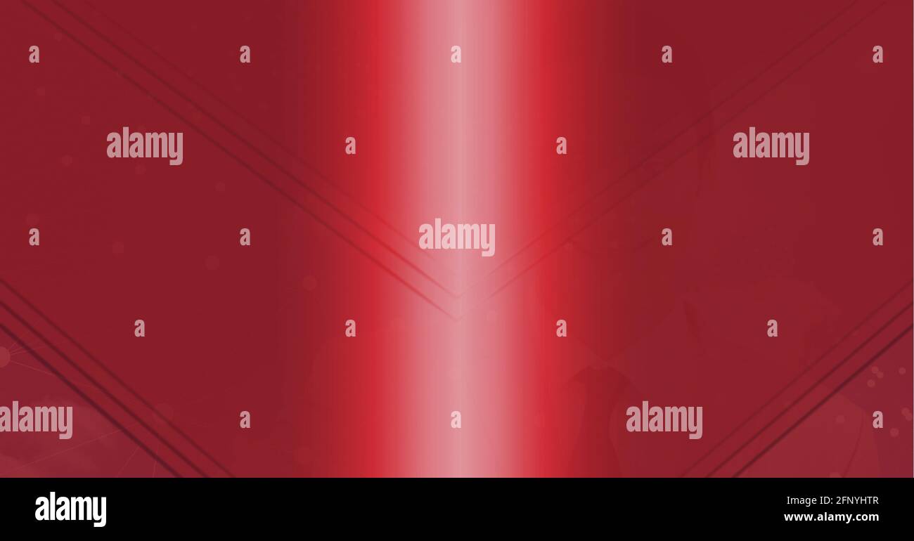 Light trails over abstract design on red technology background Stock ...