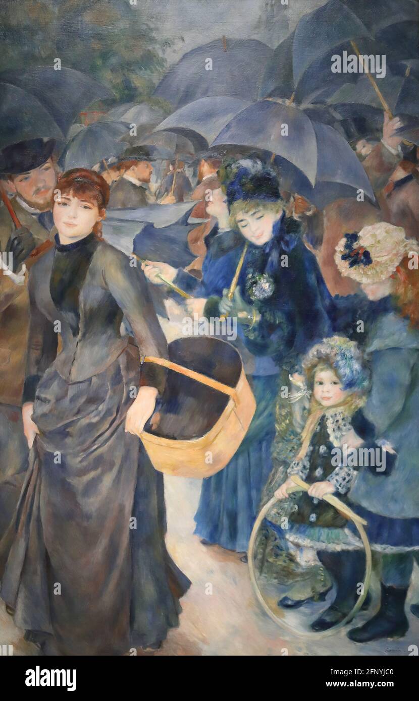 The Umbrellas by French Impressionist painter PierreAuguste Renoir at