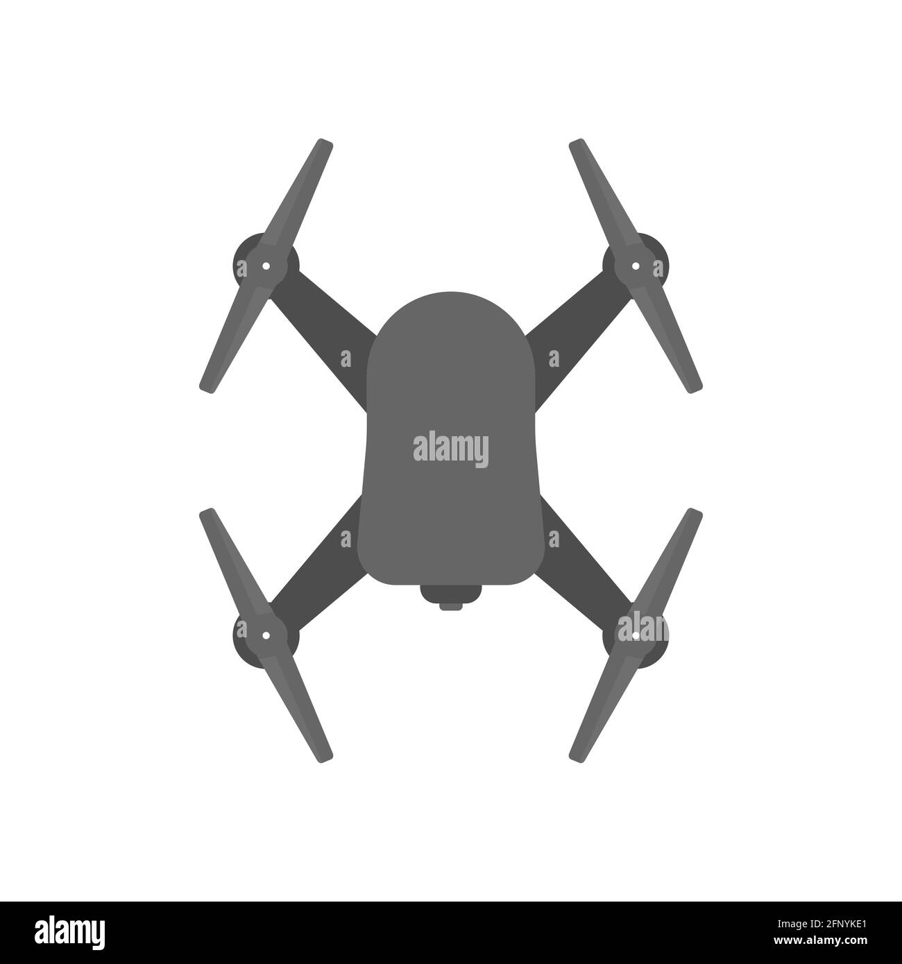 Quadcopter with a camera. Vector illustration isolated on a white background. Stock Vector