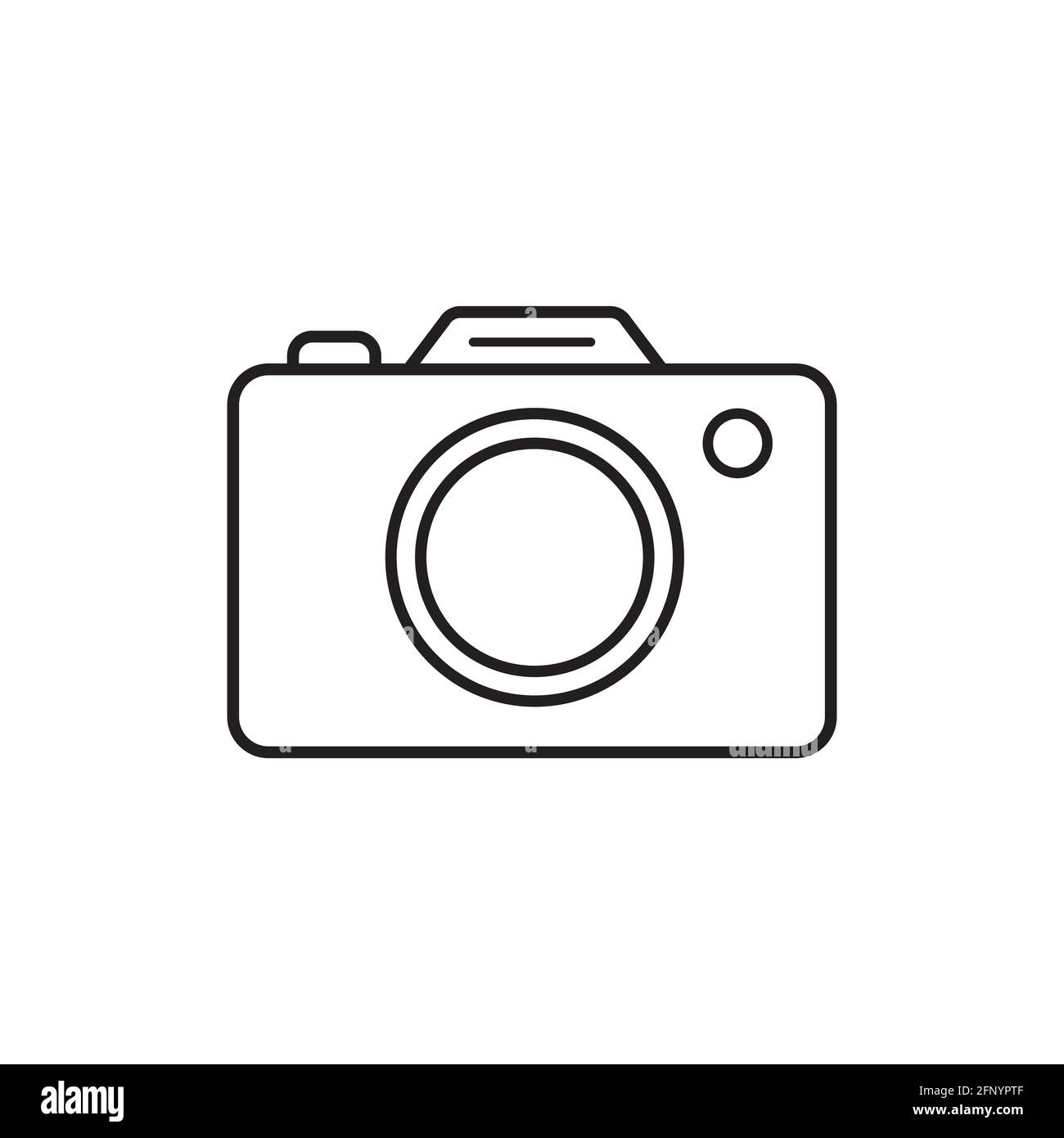 Camera icon symbol isolated on white background. Vector illustration Stock Vector