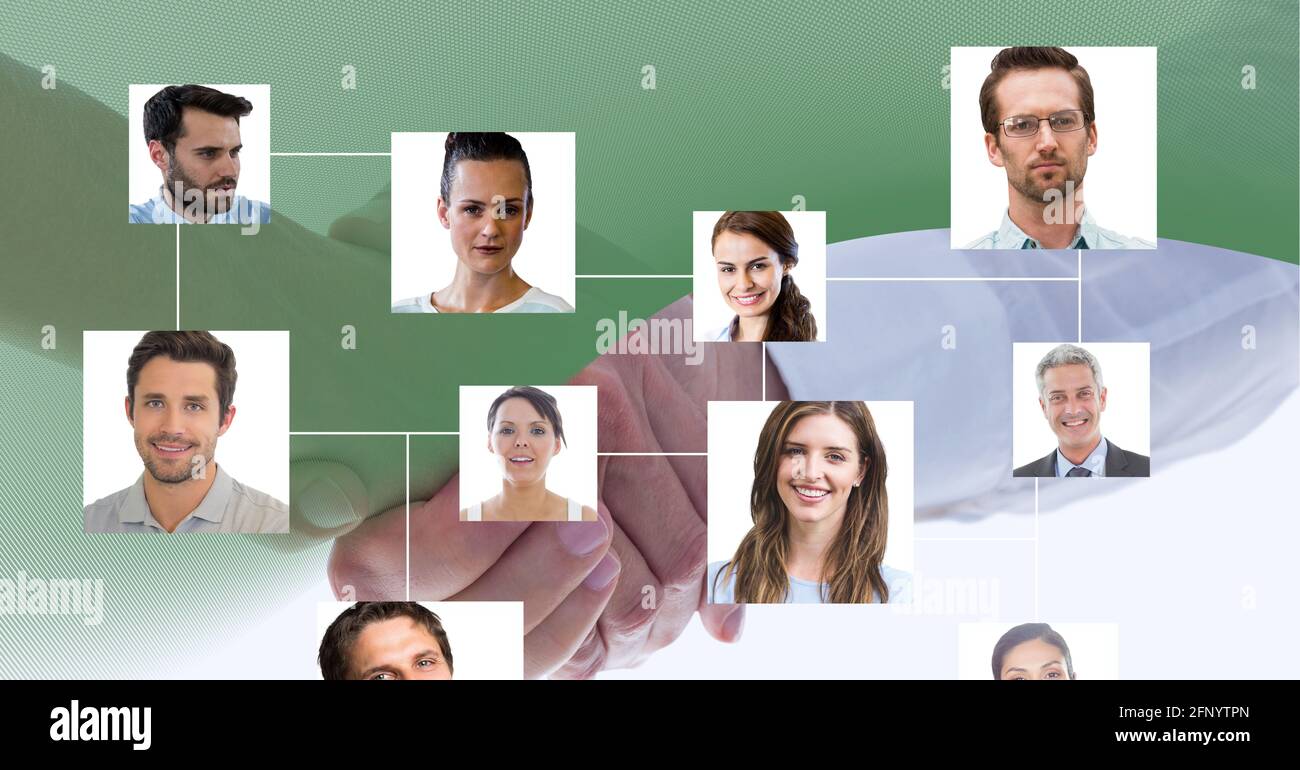 Network profile icons against two hi-res stock photography and images ...