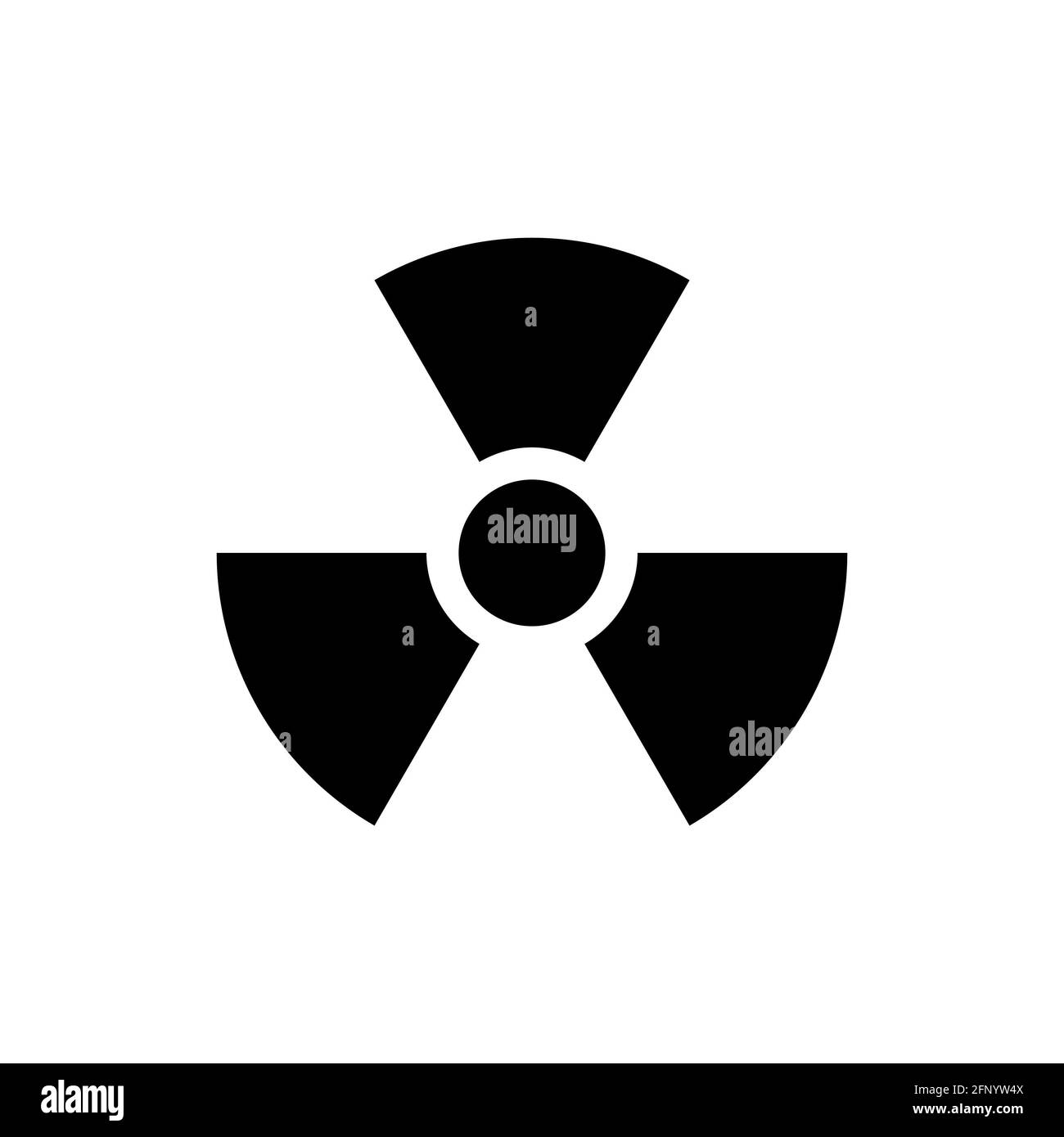 Radiation symbol, radiation icon on white background. illustration. Stock Photo