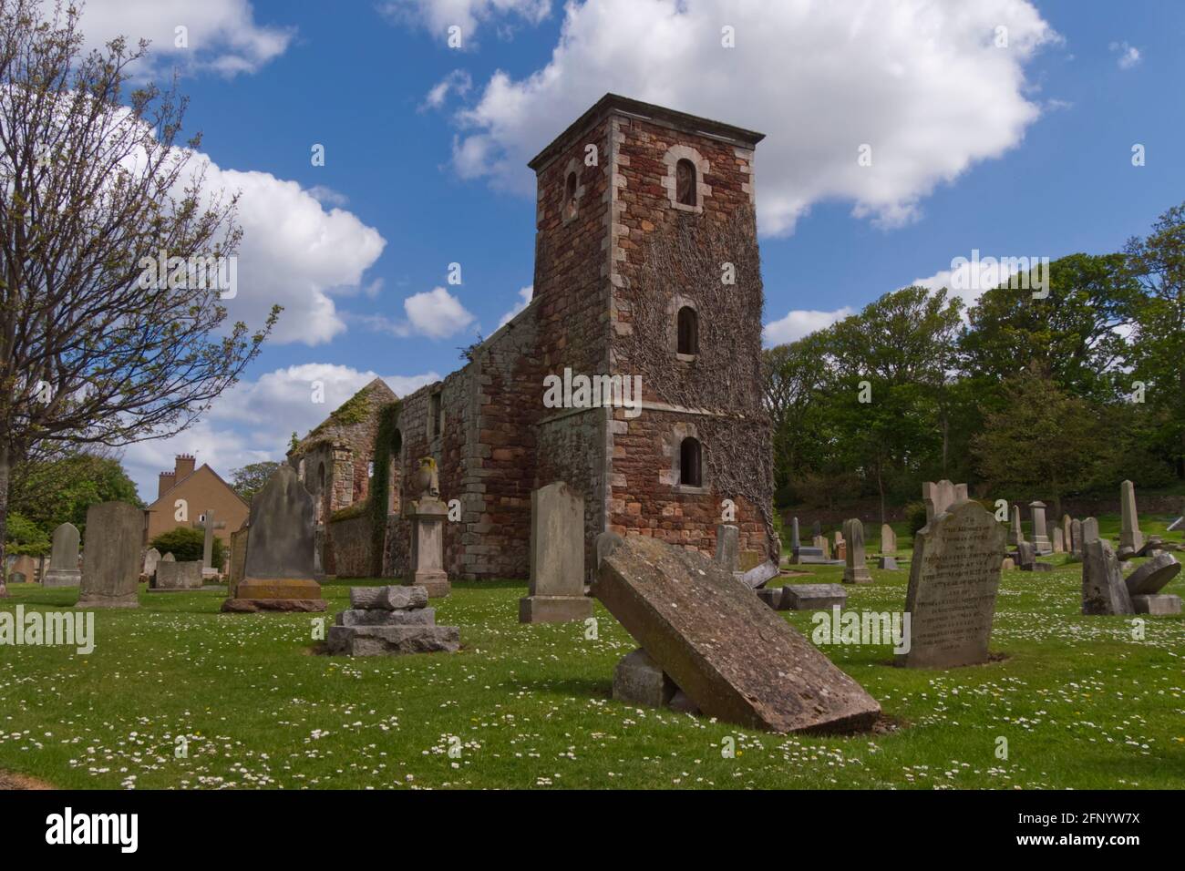The old church ruins and graveyard at St Andrews well, Kirk Ports,North