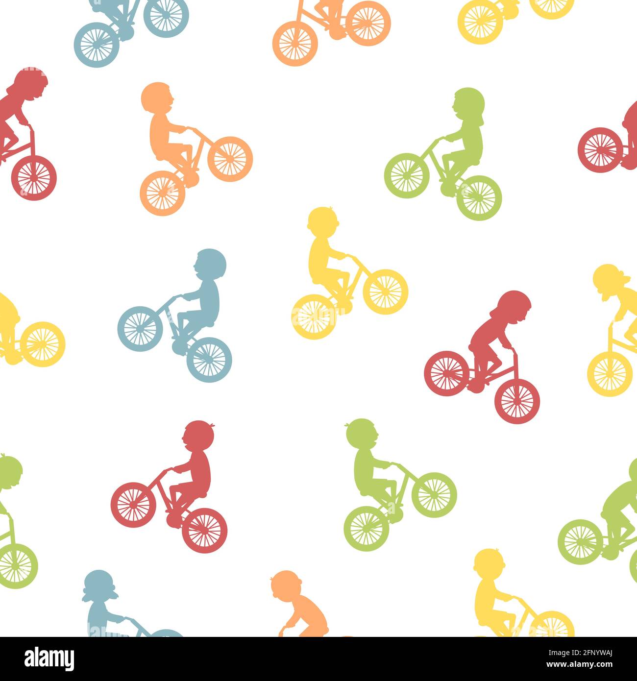 School children riding bicycles Stock Vector Images - Alamy