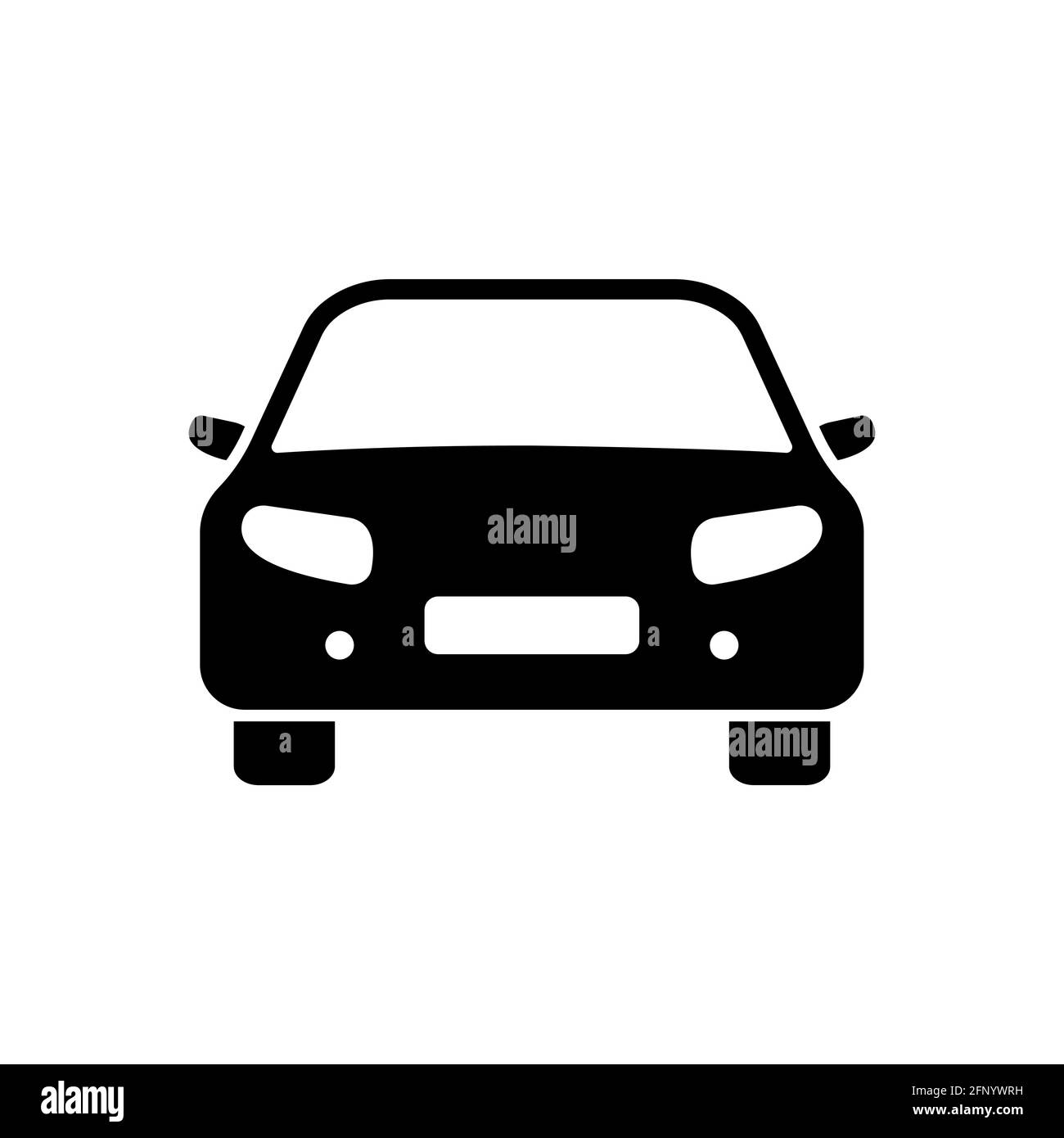 Car icon. Automobile black silhouette. Vehicle symbol. Vector isolated ...