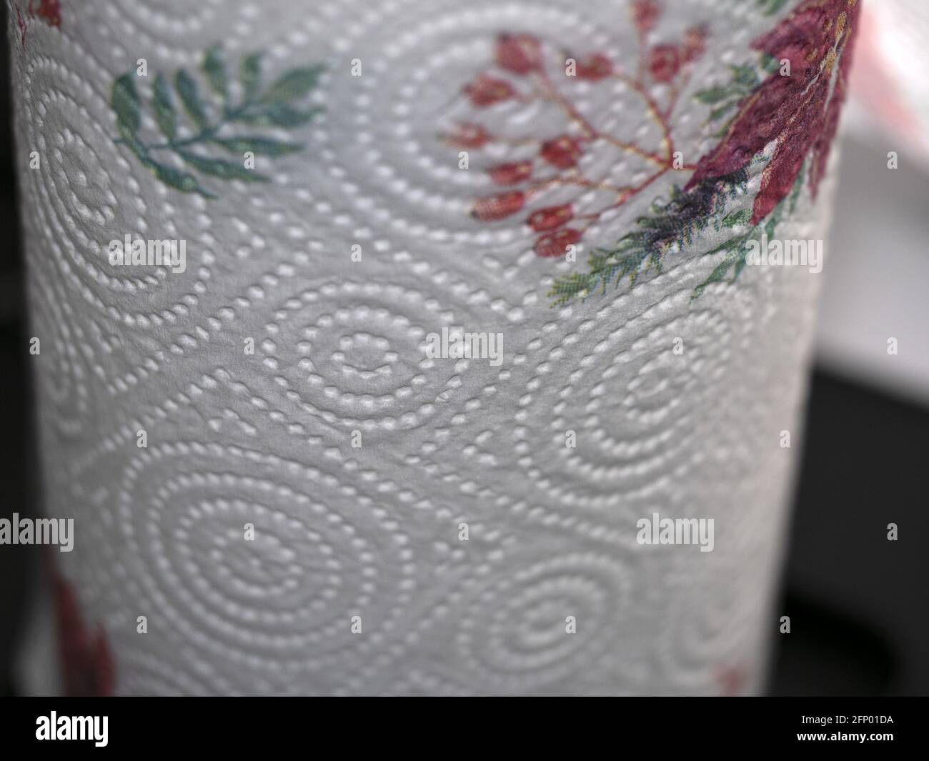 kitchen paper towel detail close up macro Stock Photo