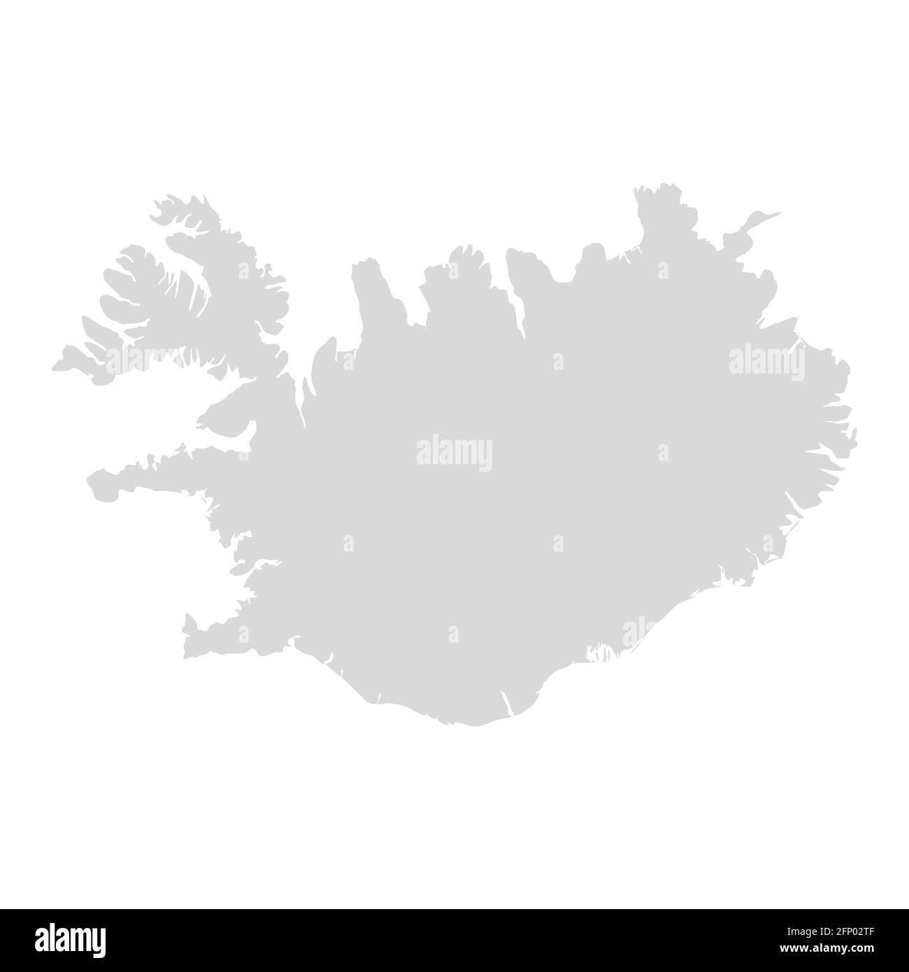 Iceland vector map icon. Iceland country flat europe map silhouette Stock Vector