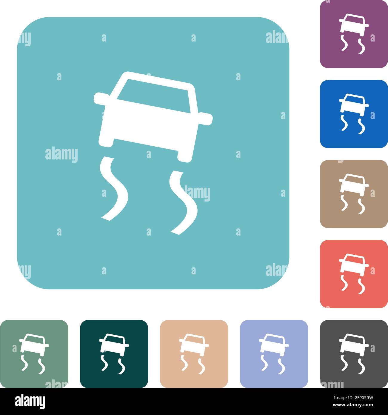 Snowy Road Dashboard Indicator Flat White Icons on Round Color Backgrounds  Stock Vector - Illustration …