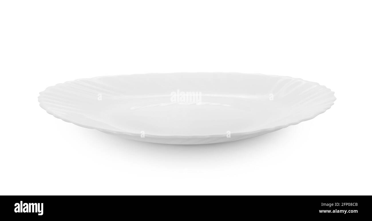 white plate isolated on white background Stock Photo - Alamy