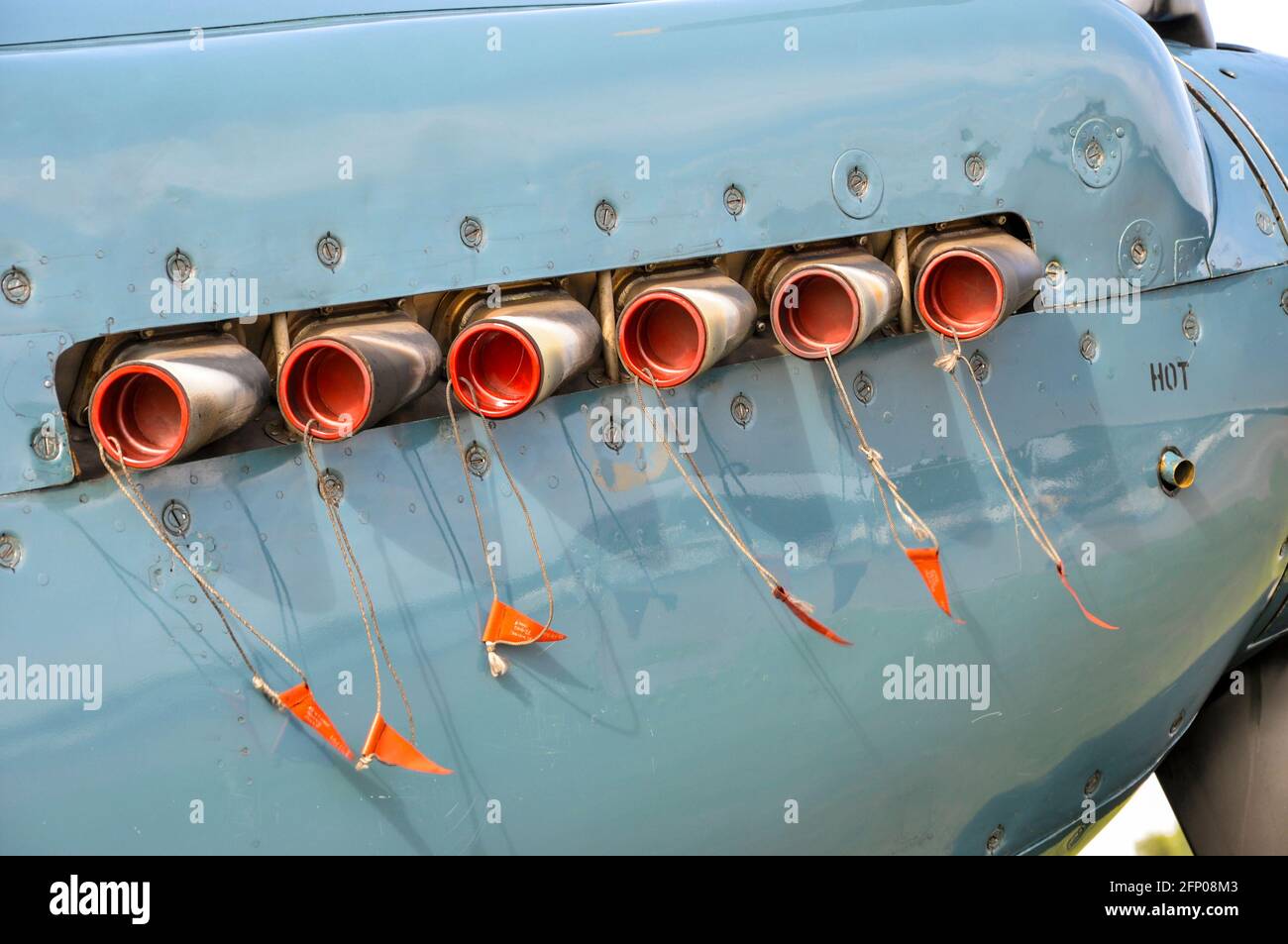 Exhaust stubs of Rolls Royce owned Second World War Supermarine