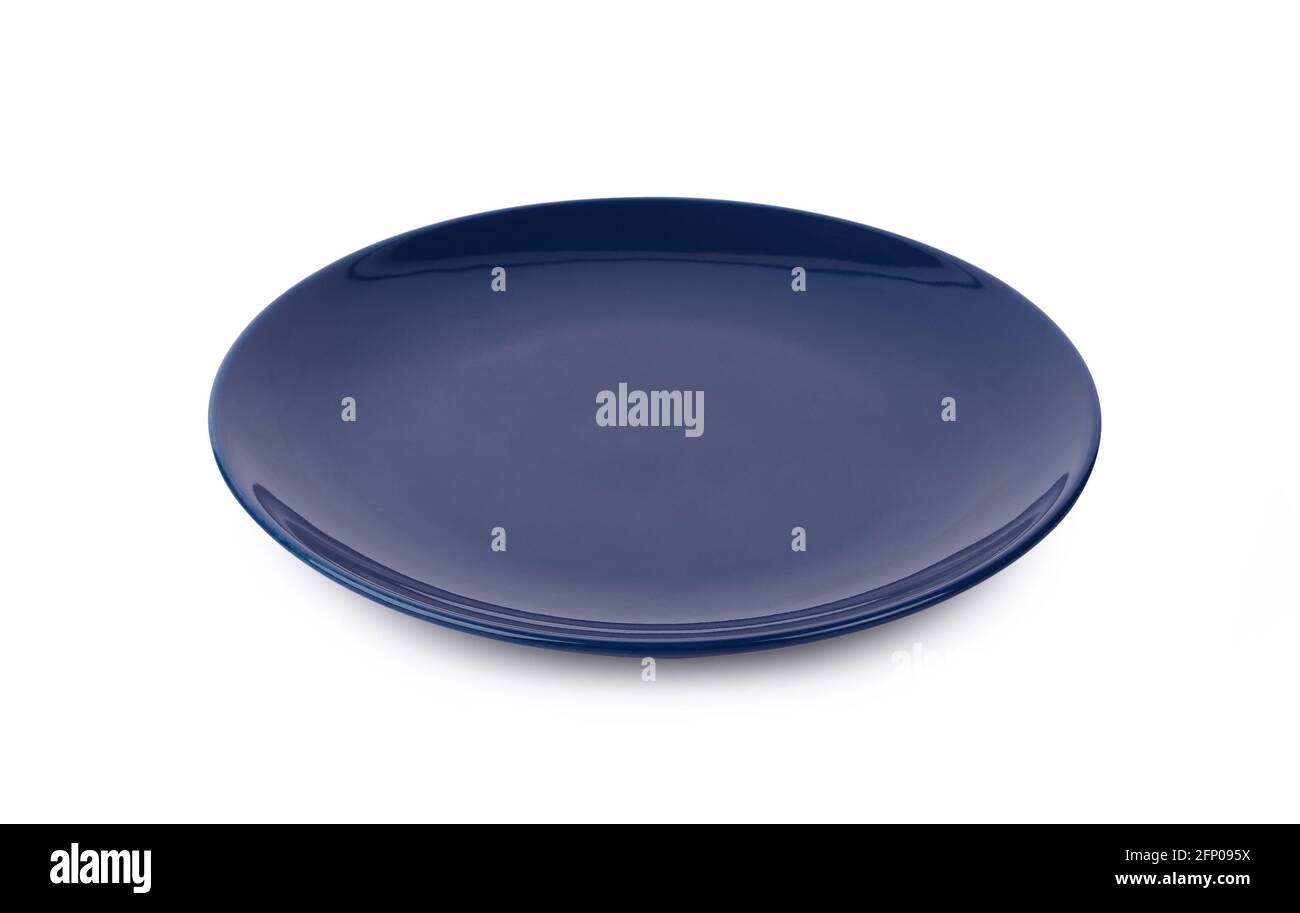 empty plate isolated on white background Stock Photo - Alamy