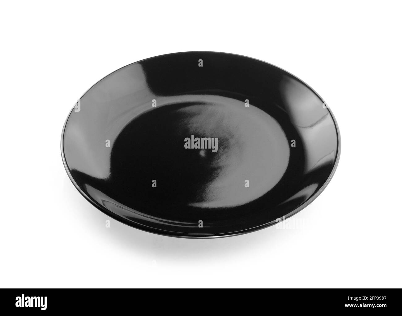 empty plate isolated on white background Stock Photo - Alamy