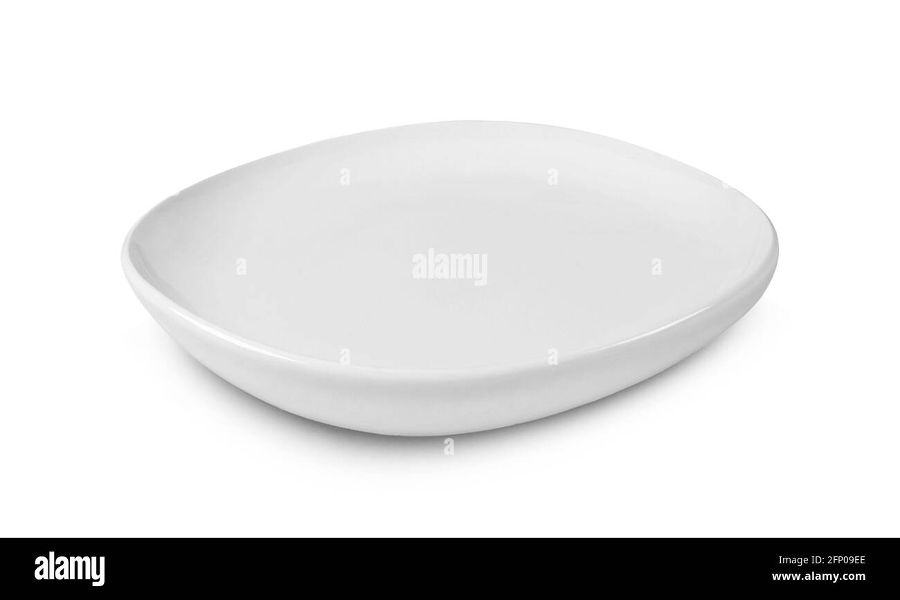white plate isolated on white background Stock Photo - Alamy