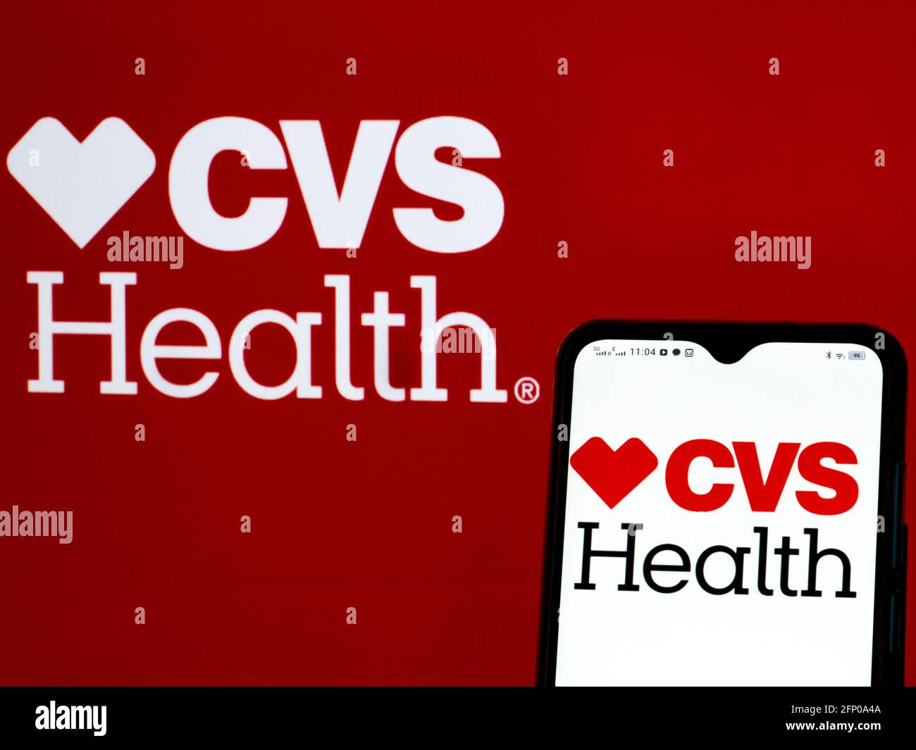 In This Photo Illustration CVS Health Corporation Logo Seen Displayed ...