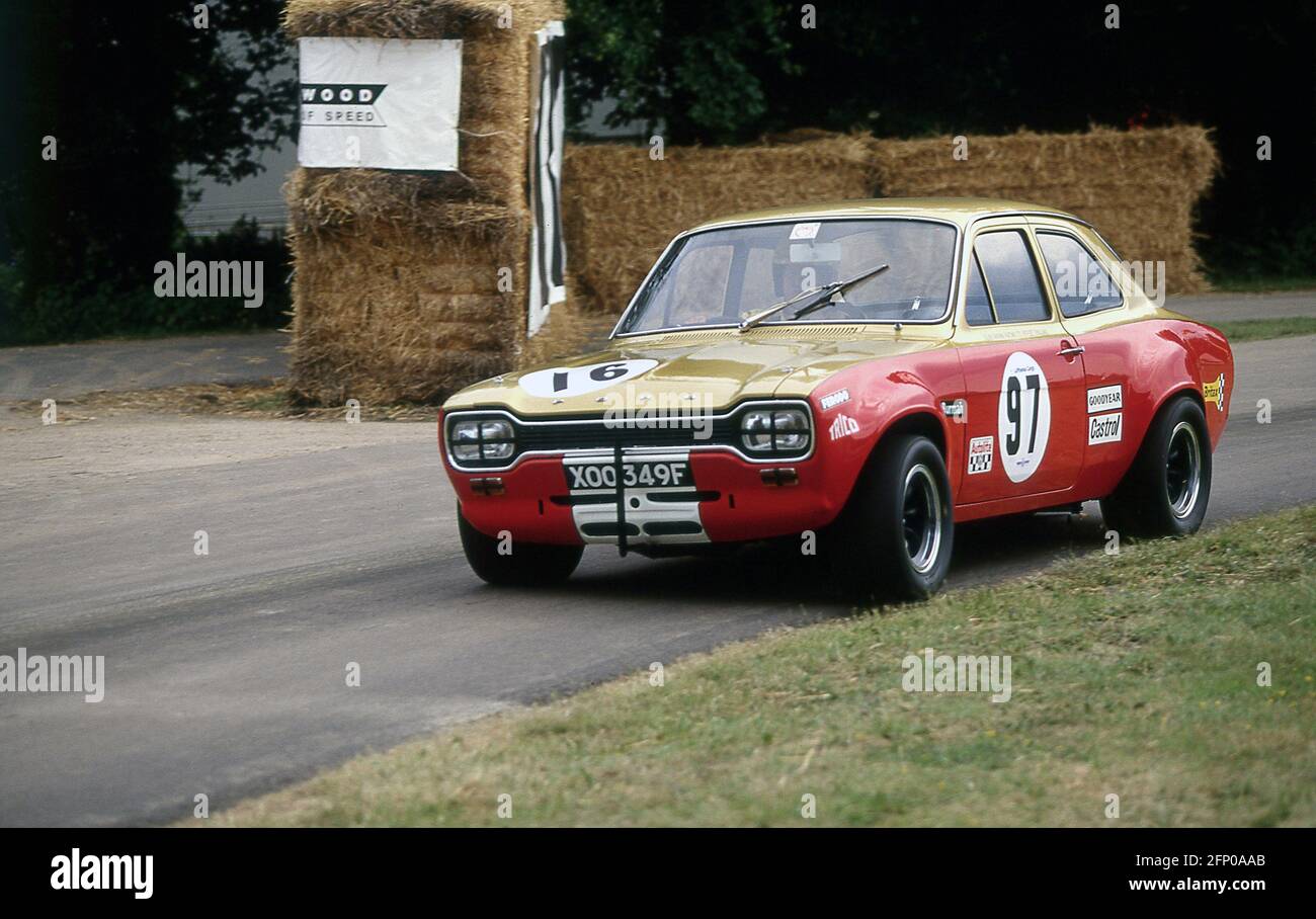 1968 Ford Escort MKII Twin Cam  Alan Mann racing at the Goodwood Festival of Speed 1996 Stock Photo