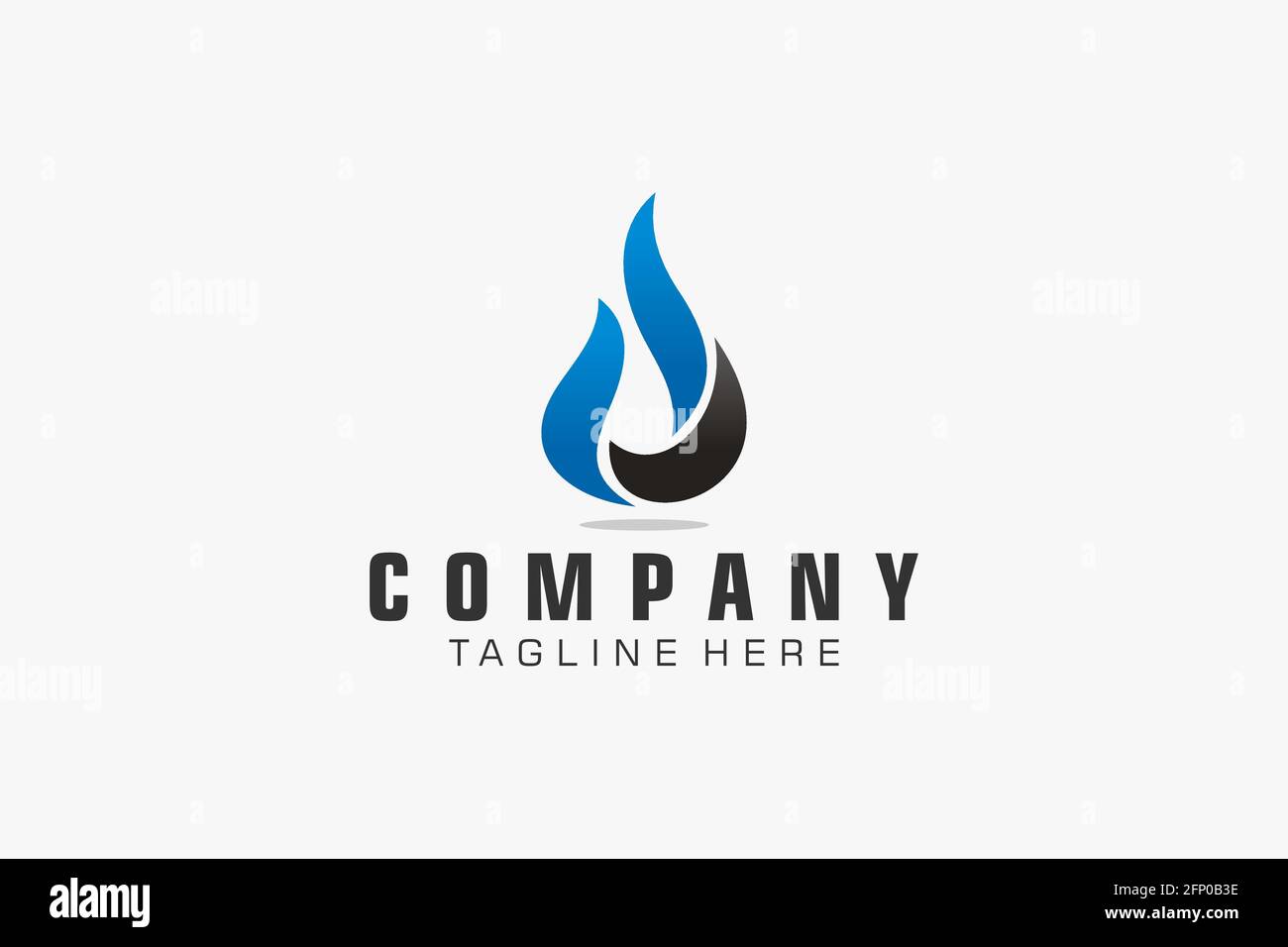 Business emblem drop water flame icon. Stock Vector