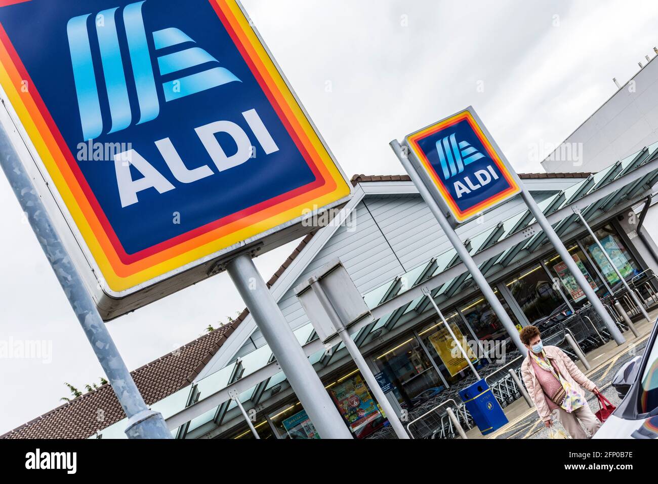 Aldi store, supermarket shop in Letterkenny, County Donegal, Ireland