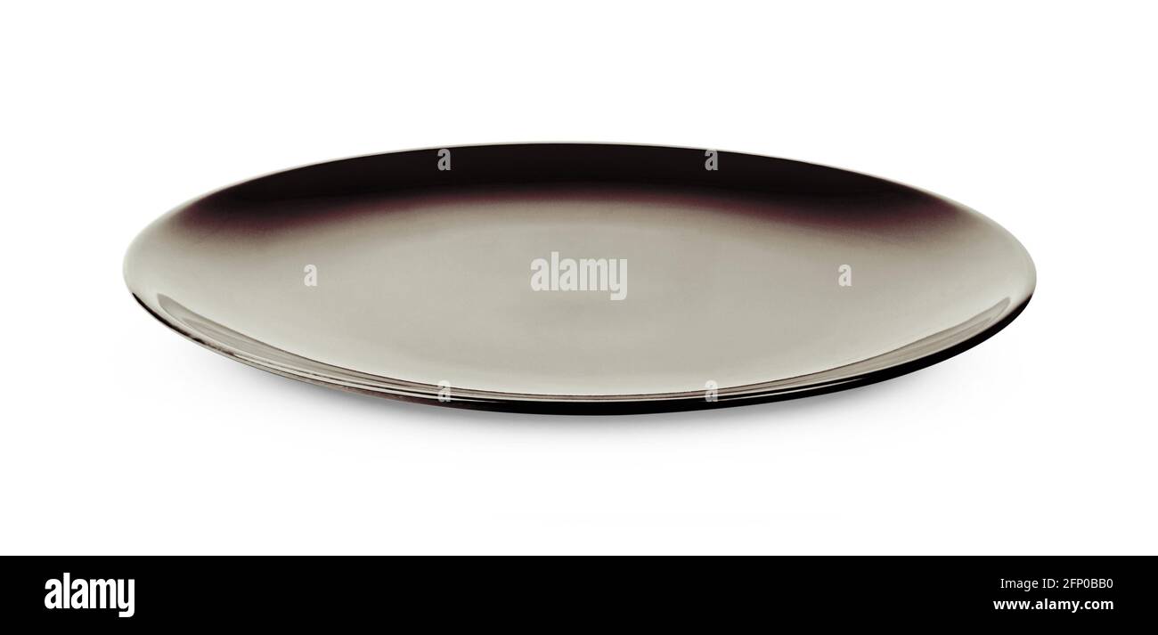 empty plate isolated on white background Stock Photo - Alamy