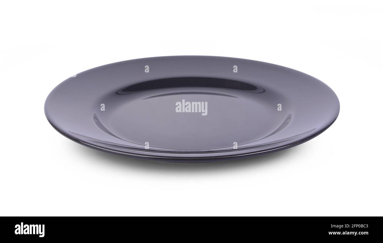 empty plate on white background Stock Photo - Alamy