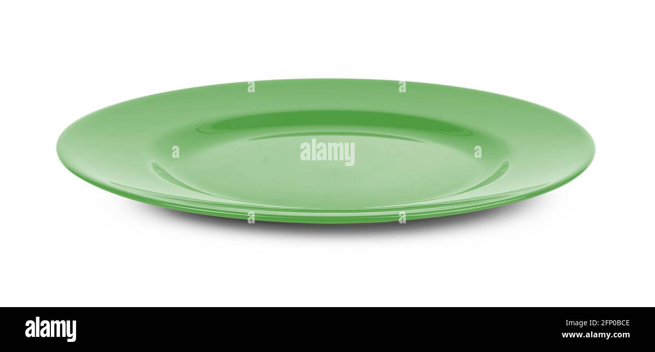 empty plate on white background Stock Photo - Alamy