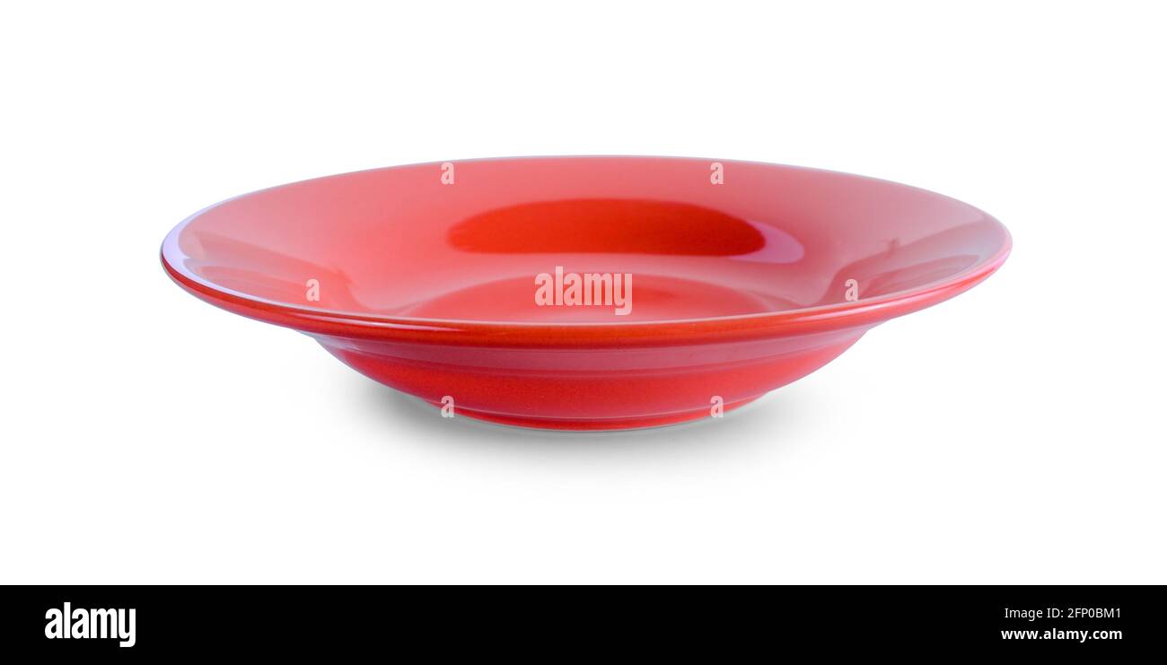 empty plate isolated on white background Stock Photo - Alamy