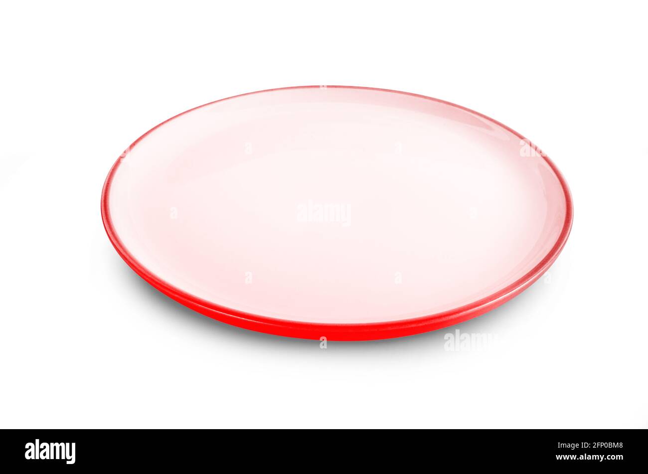empty plate isolated on white background Stock Photo - Alamy