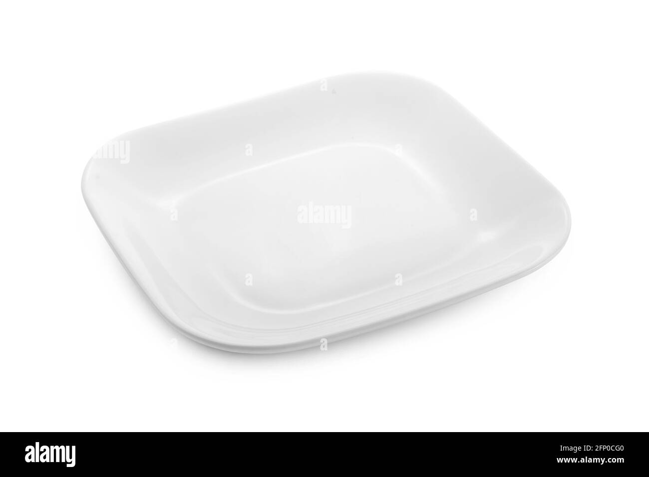 empty white plate isolated on white background Stock Photo - Alamy