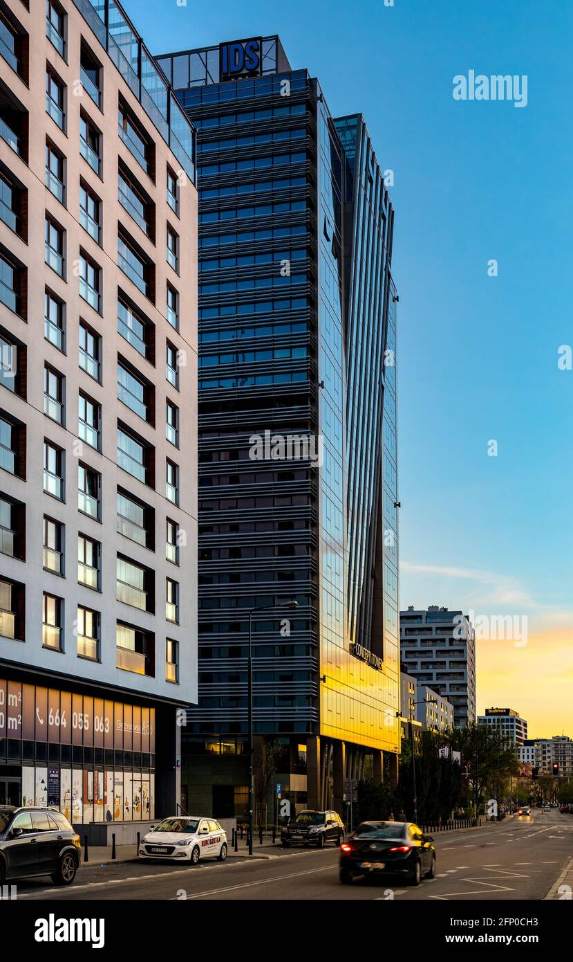Warsaw Innova Building Warsaw, Poland - May 10, 2021: New business and financial district Wola ...