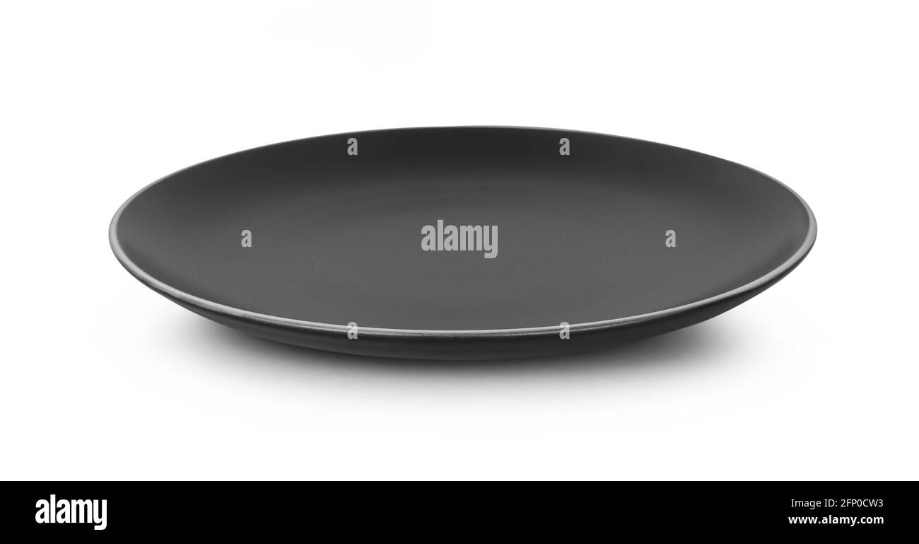 empty plate isolated on white background Stock Photo - Alamy