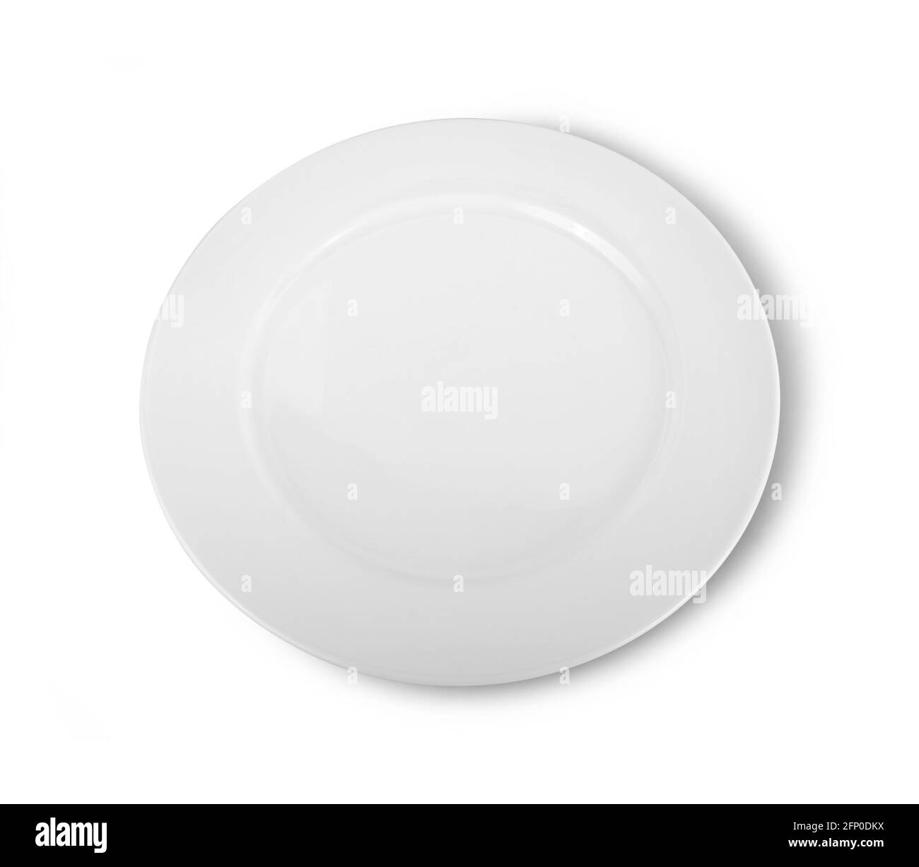 empty white plate isolated on white background Stock Photo - Alamy