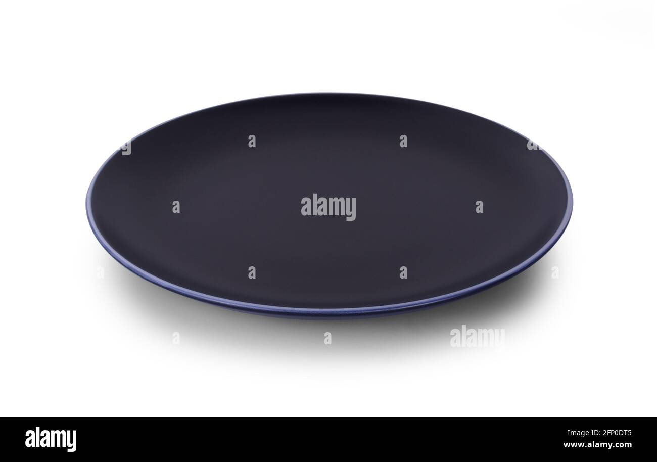 empty plate isolated on white background Stock Photo - Alamy