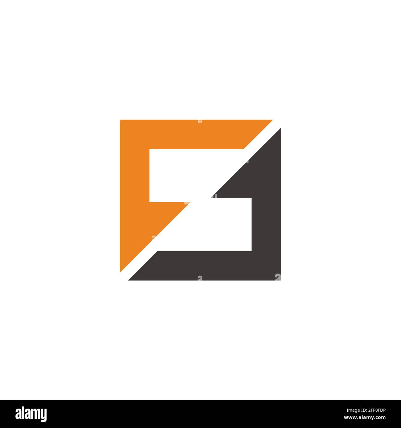 letter ft square arrows motion logo vector Stock Vector
