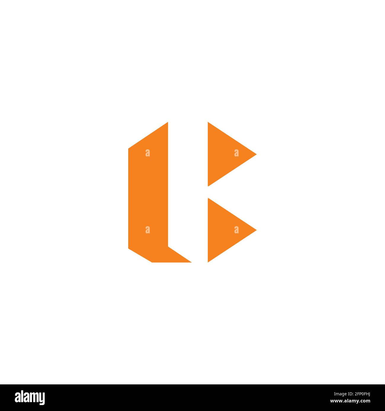 letter lb geometric simple triangle shape logo vector Stock Vector