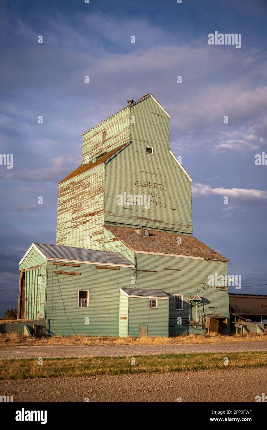 Brant, Alberta May 7, 2021 Brant's old Alberta Wheat Pool grain