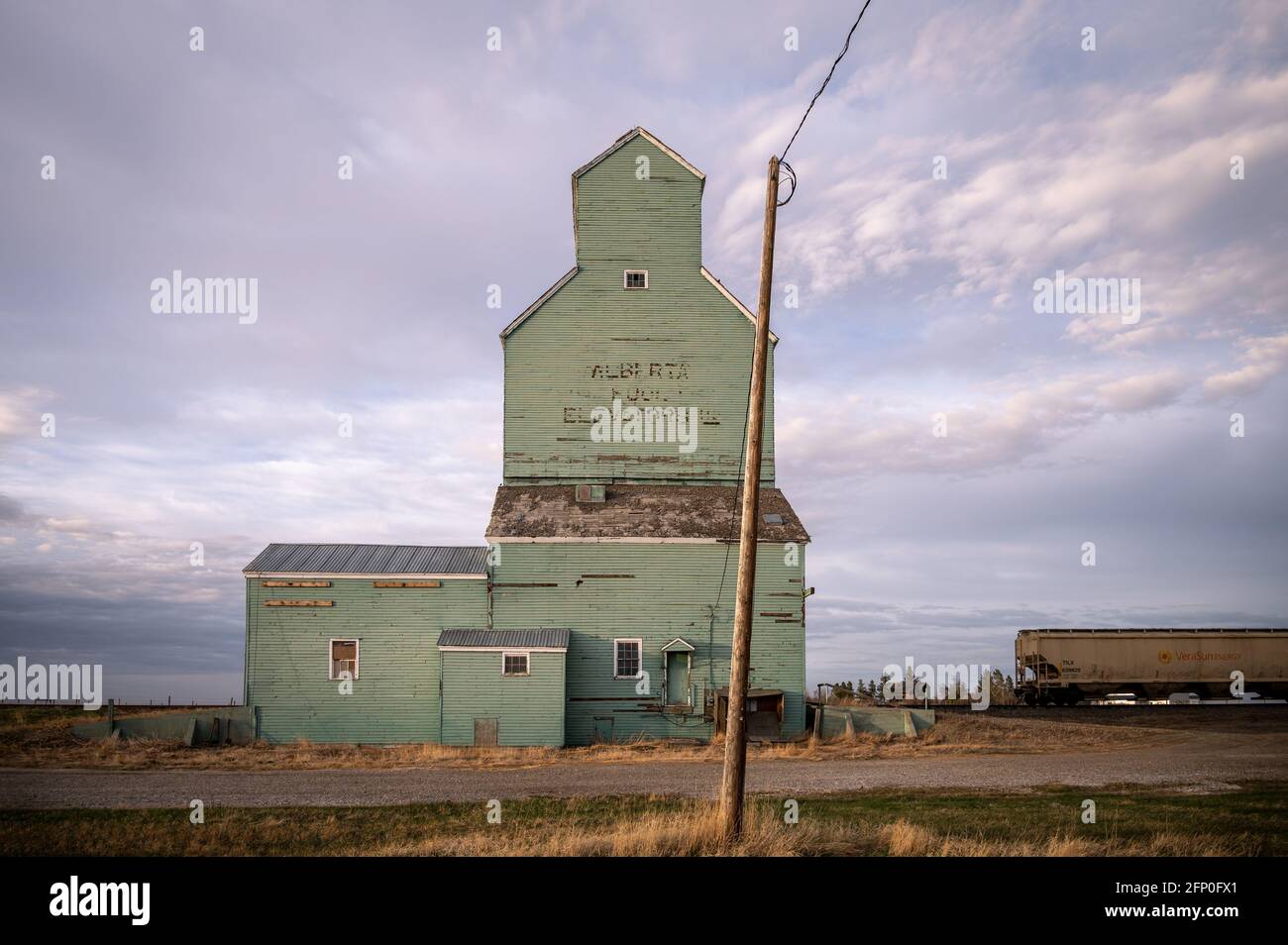 Brant, Alberta May 7, 2021 Brant's old Alberta Wheat Pool grain