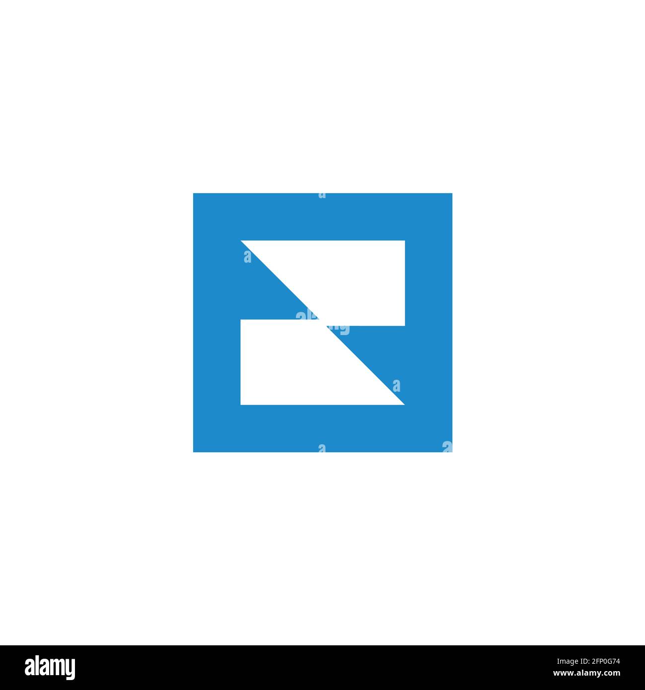 letter zr square geometric logo vector Stock Vector