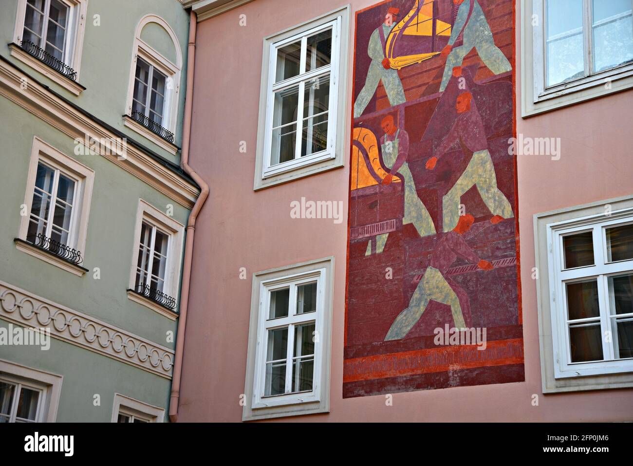 Neoclassical house facade on Hofgasse in Graz, Austria Stock Photo Alamy