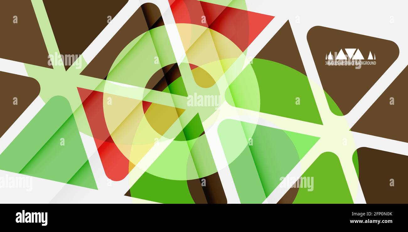 Abstract colorful background template with blended triangle shapes Stock Vector