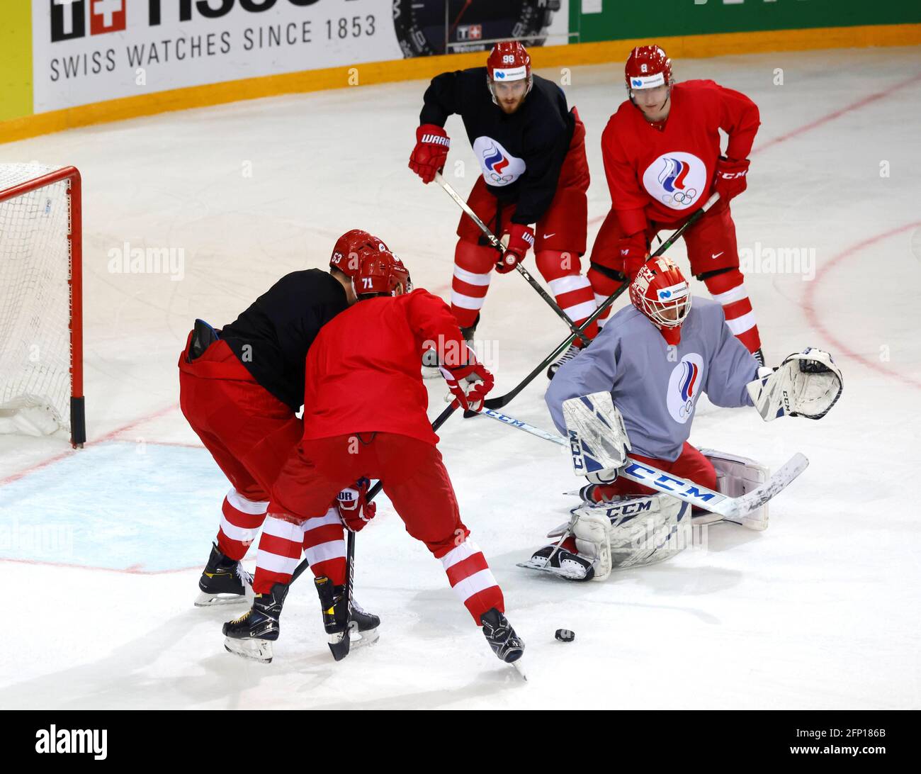 Ice Hockey Iihf World Ice Hockey Championship 2021 Russia Training Arena Riga Riga Latvia May 20 2021 Russia Players During Training Reuters Vasily Fedosenko Stock Photo Alamy