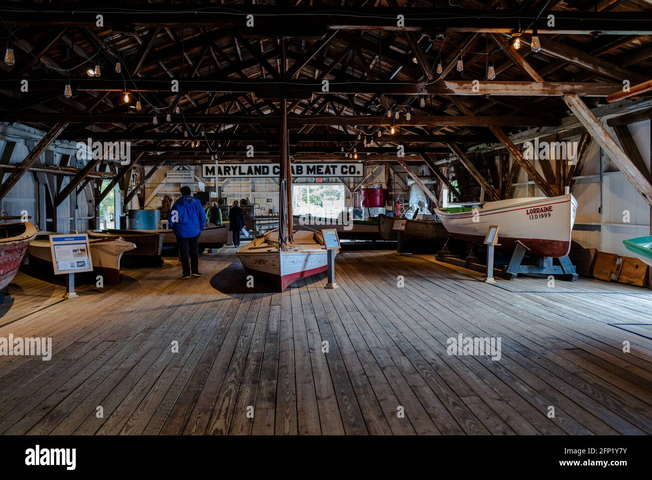 St Michaels, MD, USA May 7, 2021. A wide angle photo of a display of