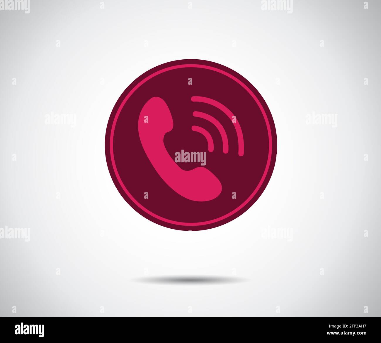 Phone Call vector icon. Style is flat symbol, gray color, rounded ...