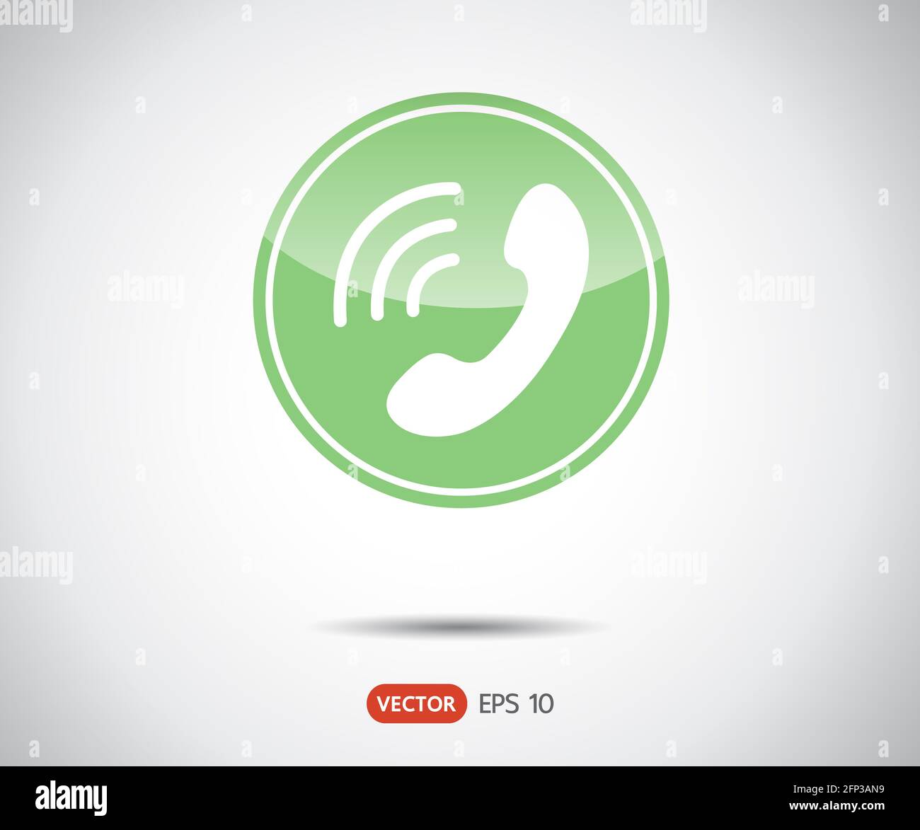Phone Call vector icon. Style is flat symbol, gray color, rounded ...
