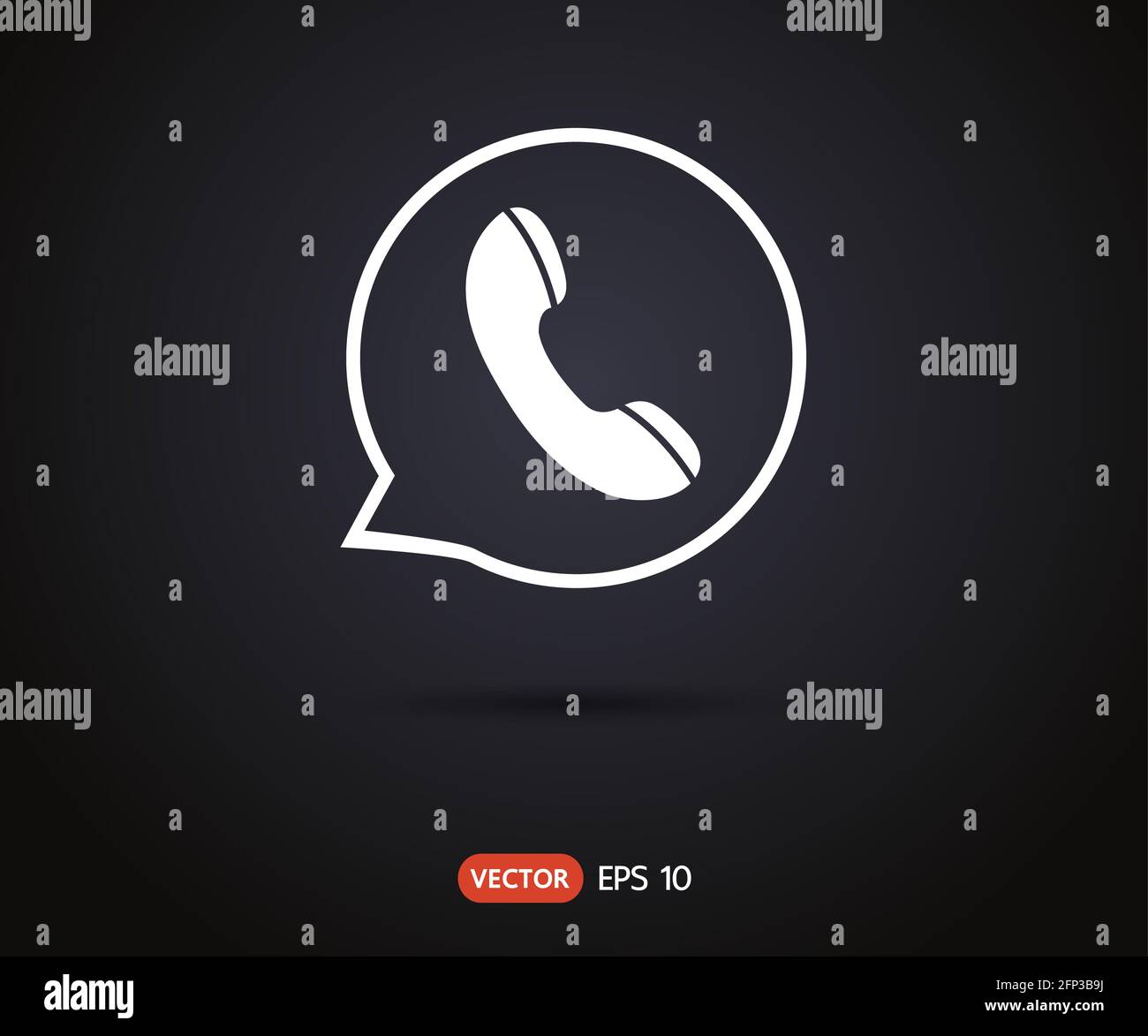 Phone Call vector icon. Style is flat symbol, gray color, rounded ...