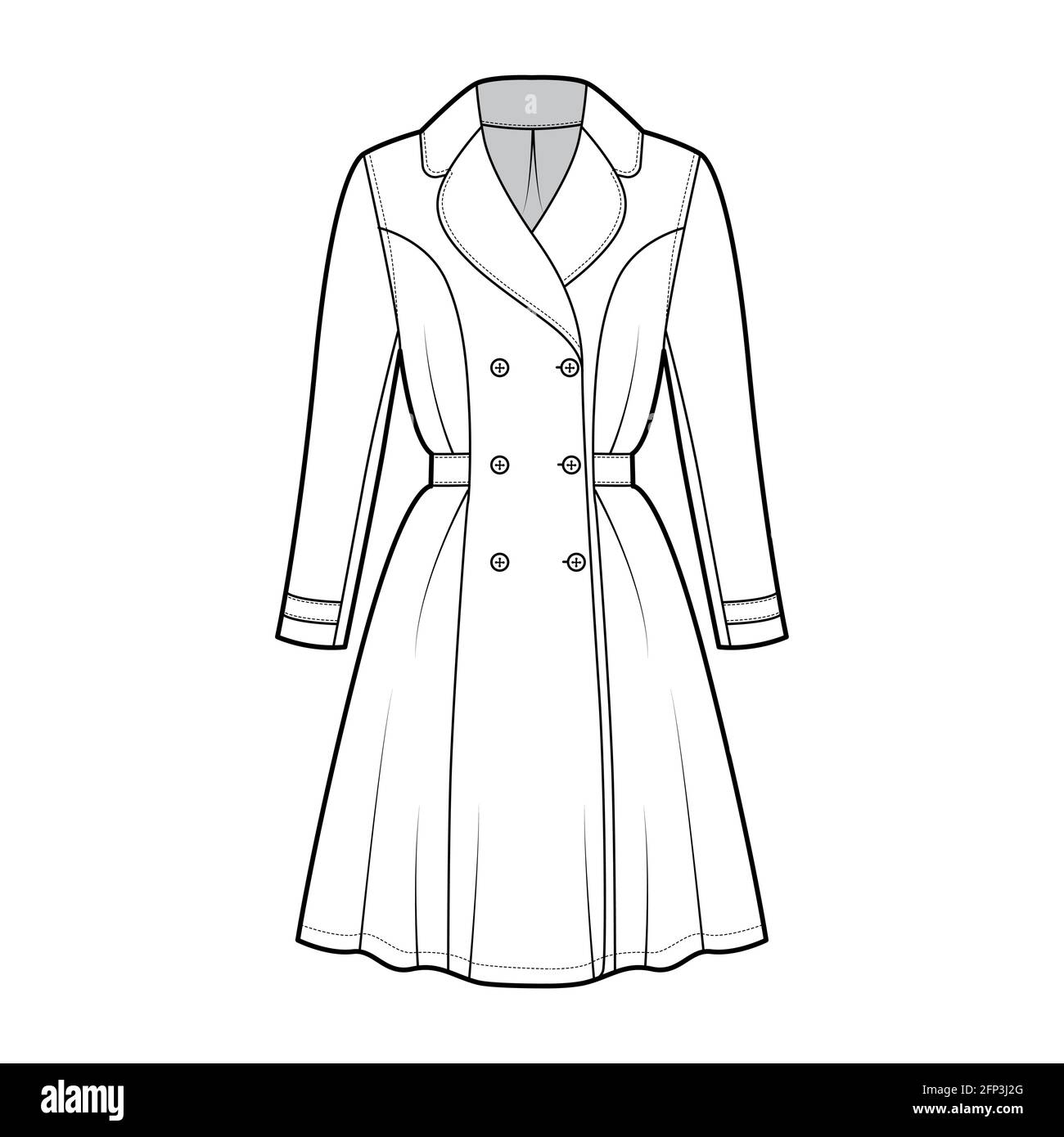 Dress coat trench technical fashion 