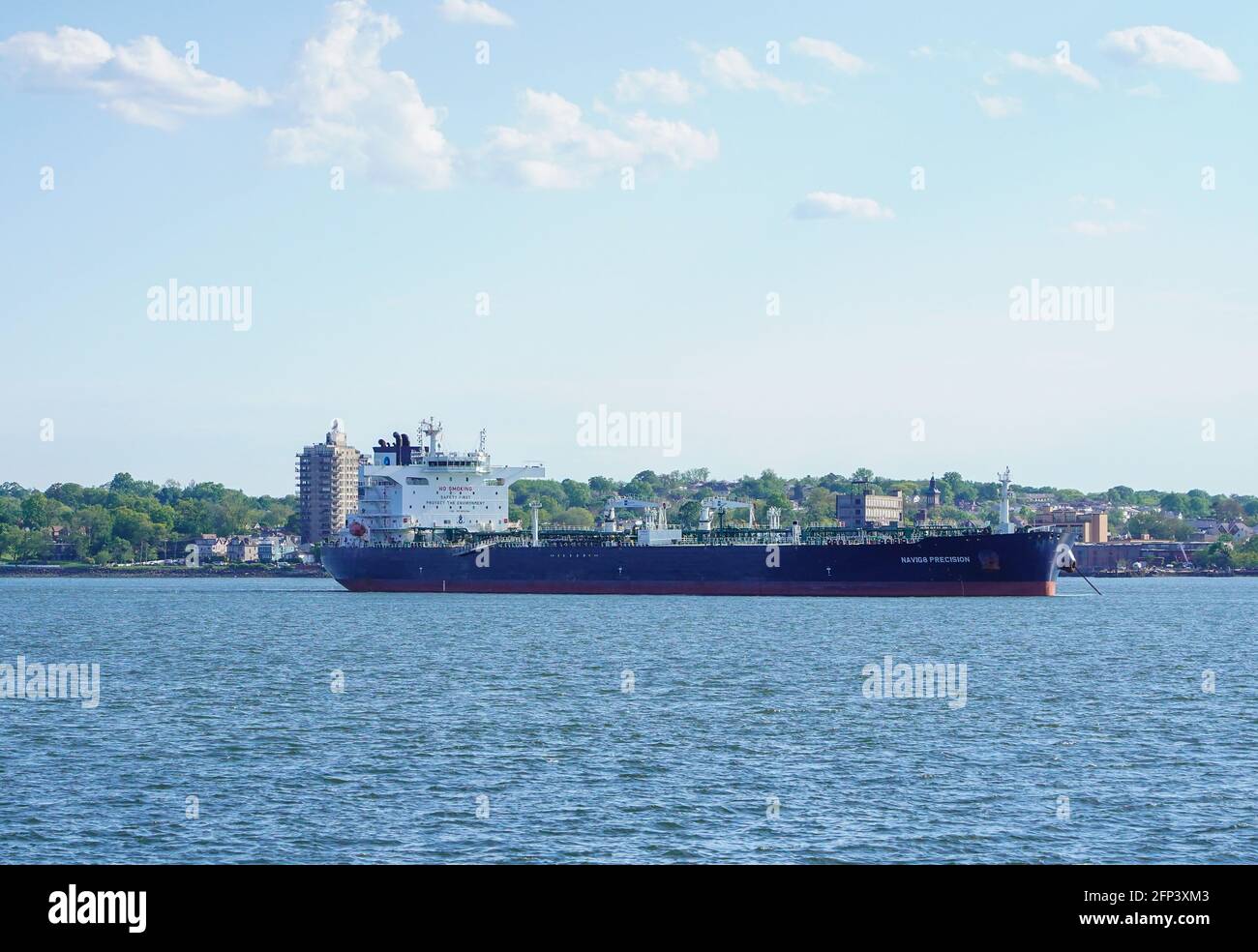 Oil Barges and Oil Tankers as seen in the Hudson River adjacent to New