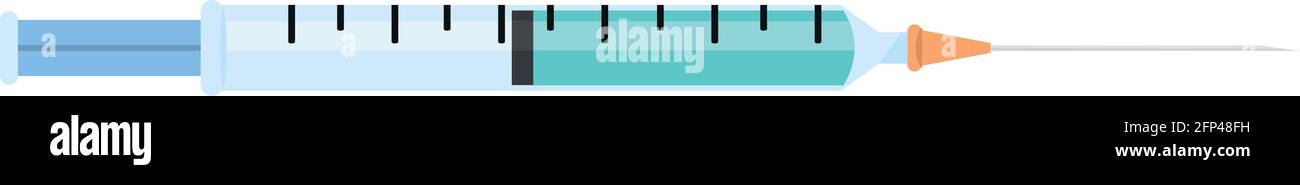 Isolated syringe icon Vaccination concept Vector illustration Stock Vector