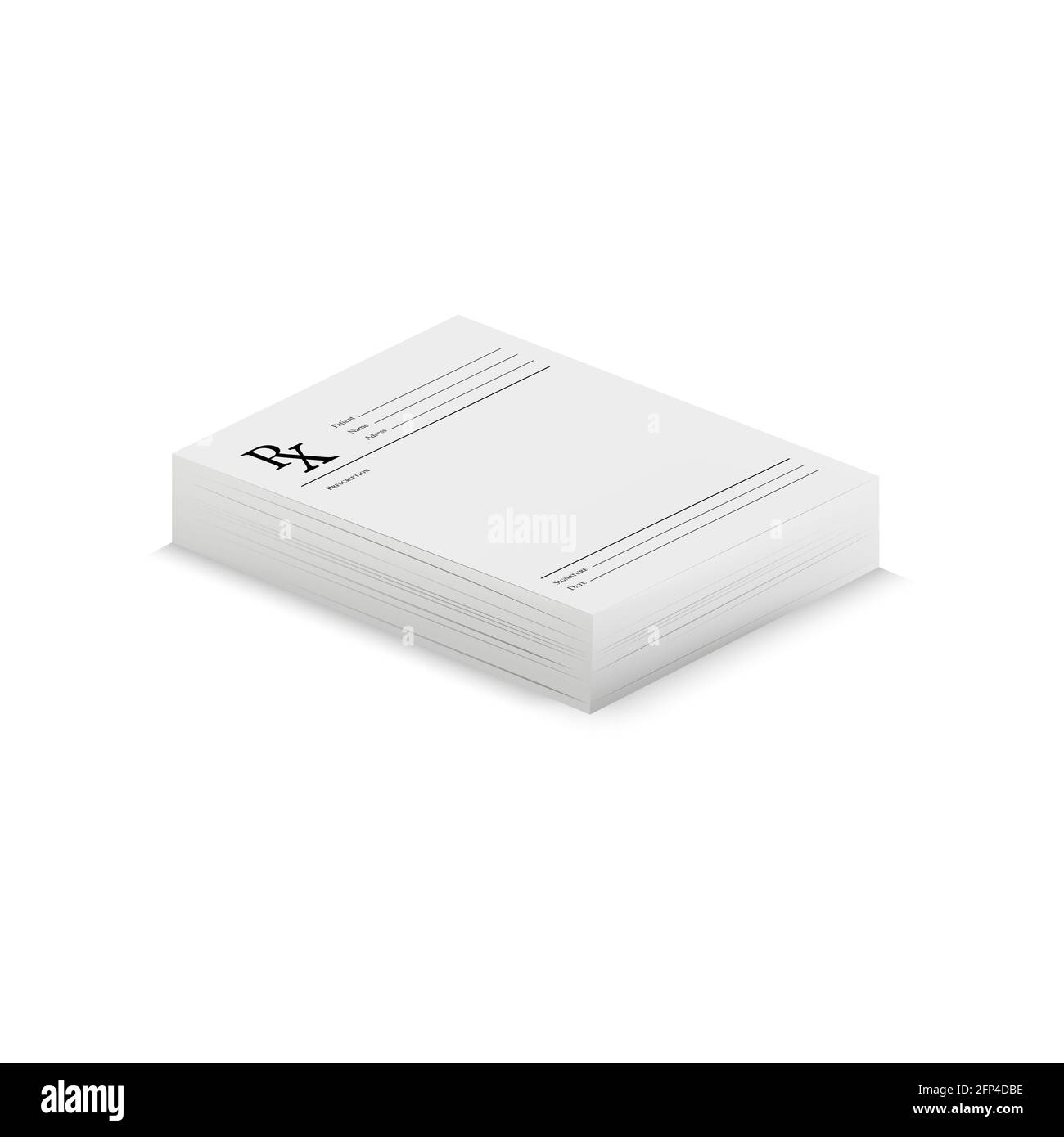 Vector illustration of Rx pad template.Healthcare, hospital, and ...