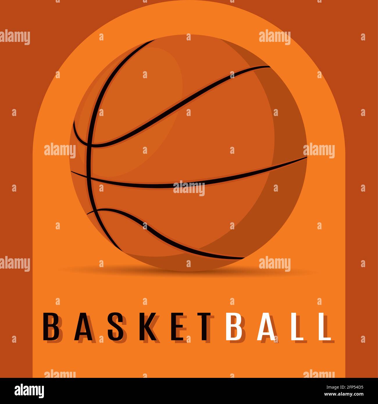 Basketball poster with a basketball ball Vector illustration Stock