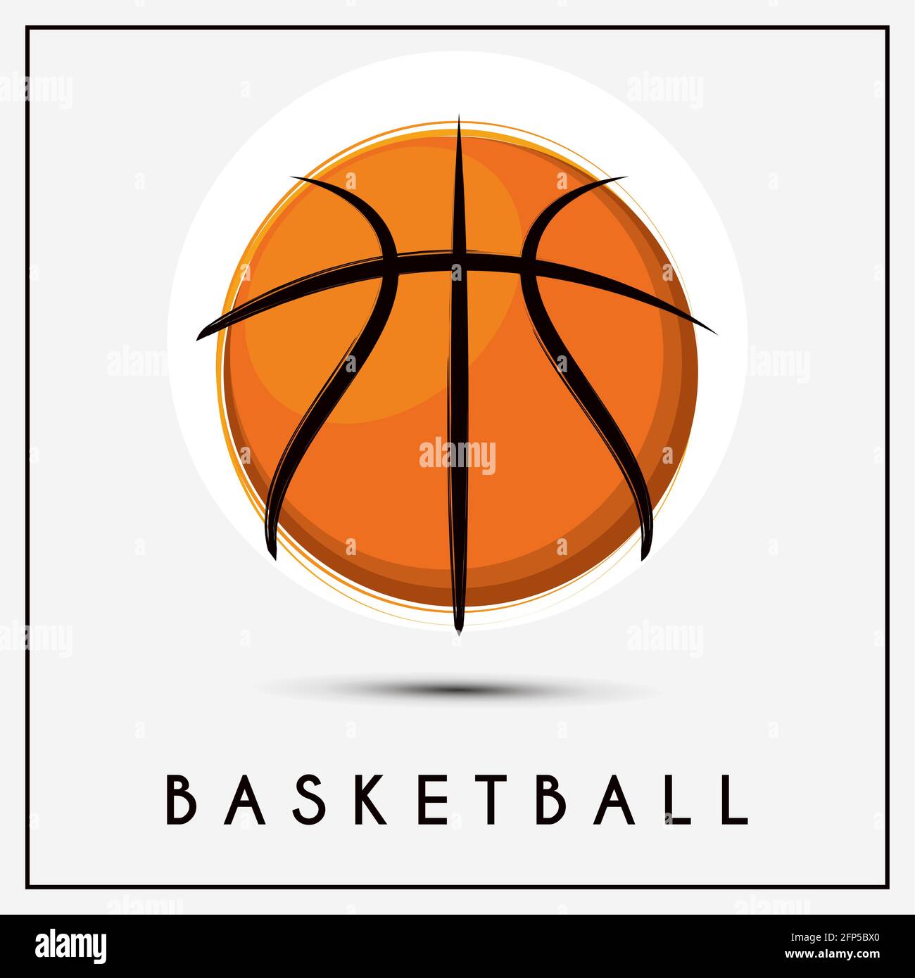 Basketball poster with a basketball ball Vector illustration Stock